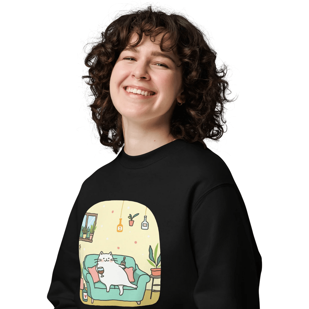 Pullover "drunky cat two" - Pullover - flyliving