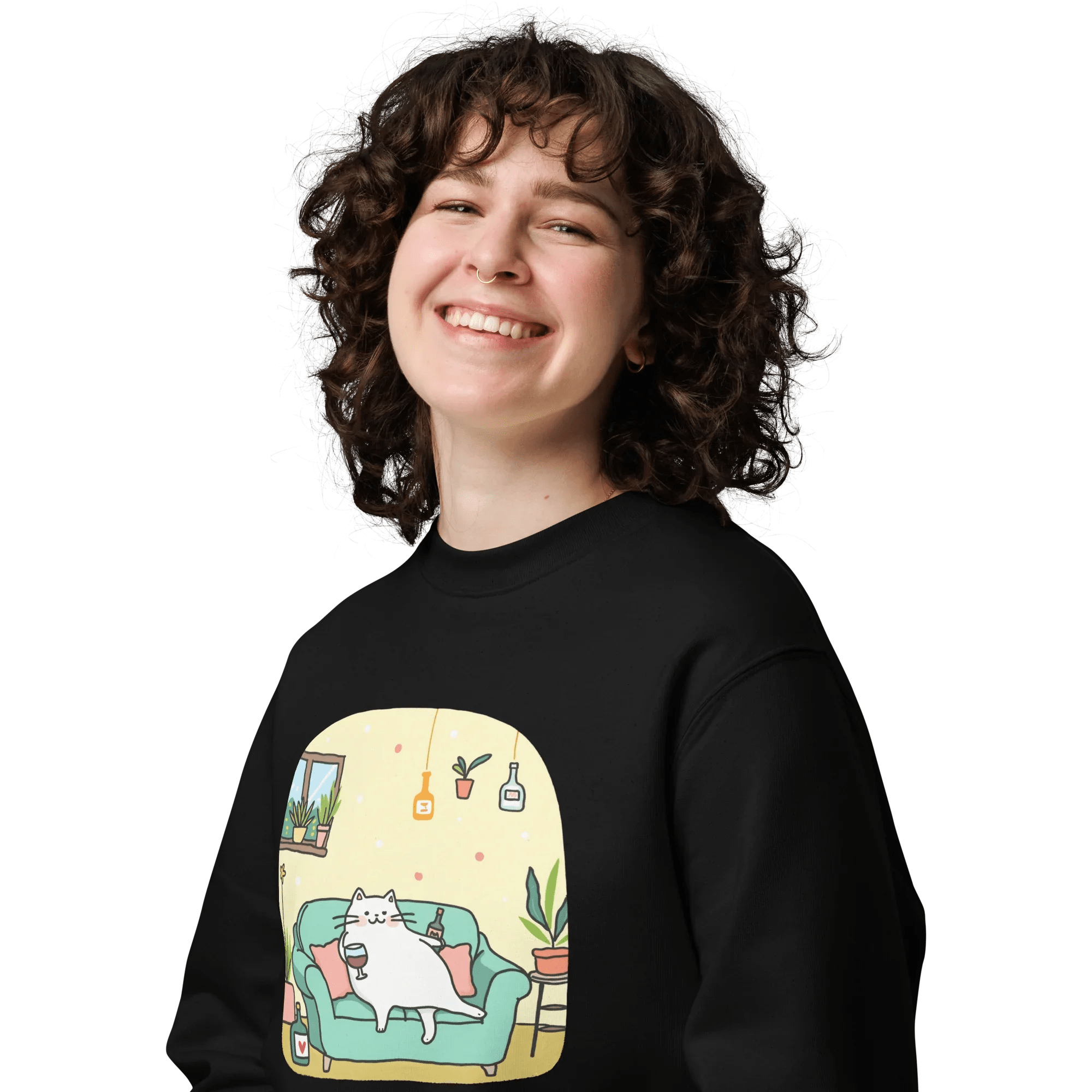 Pullover "drunky cat two" - Pullover - flyliving