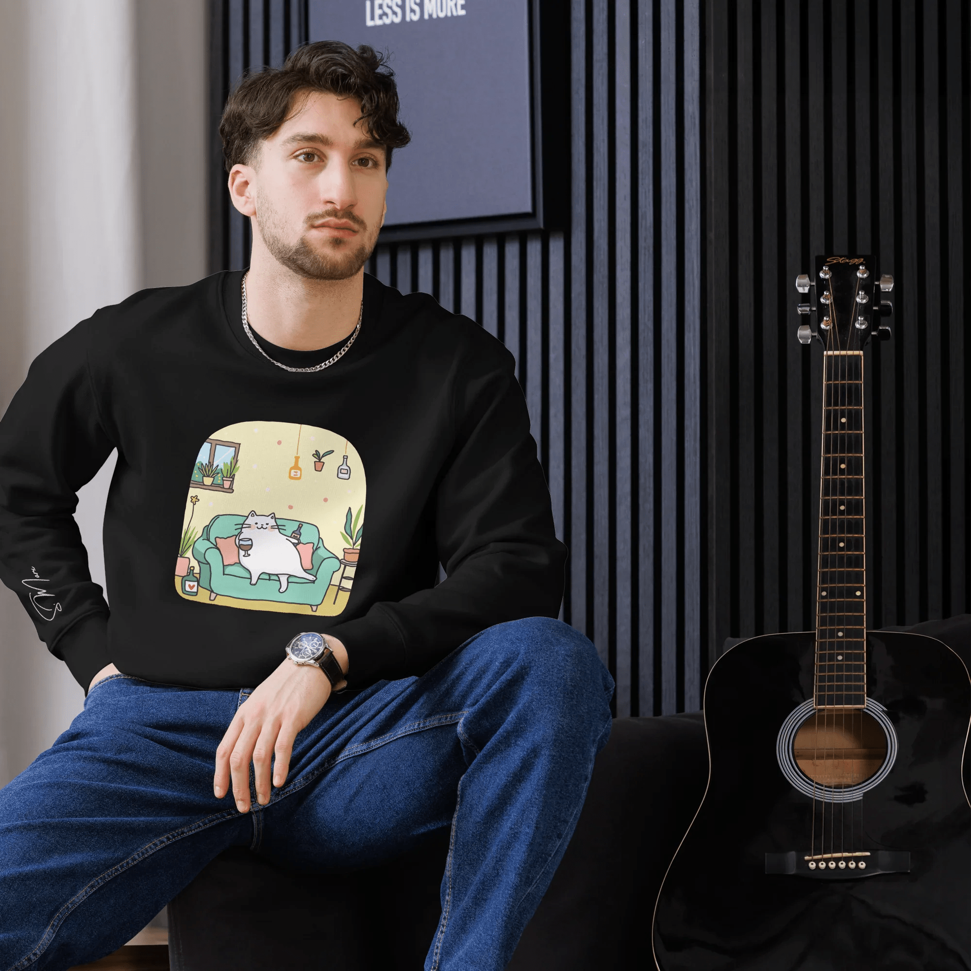 Pullover "drunky cat two" - Pullover - flyliving