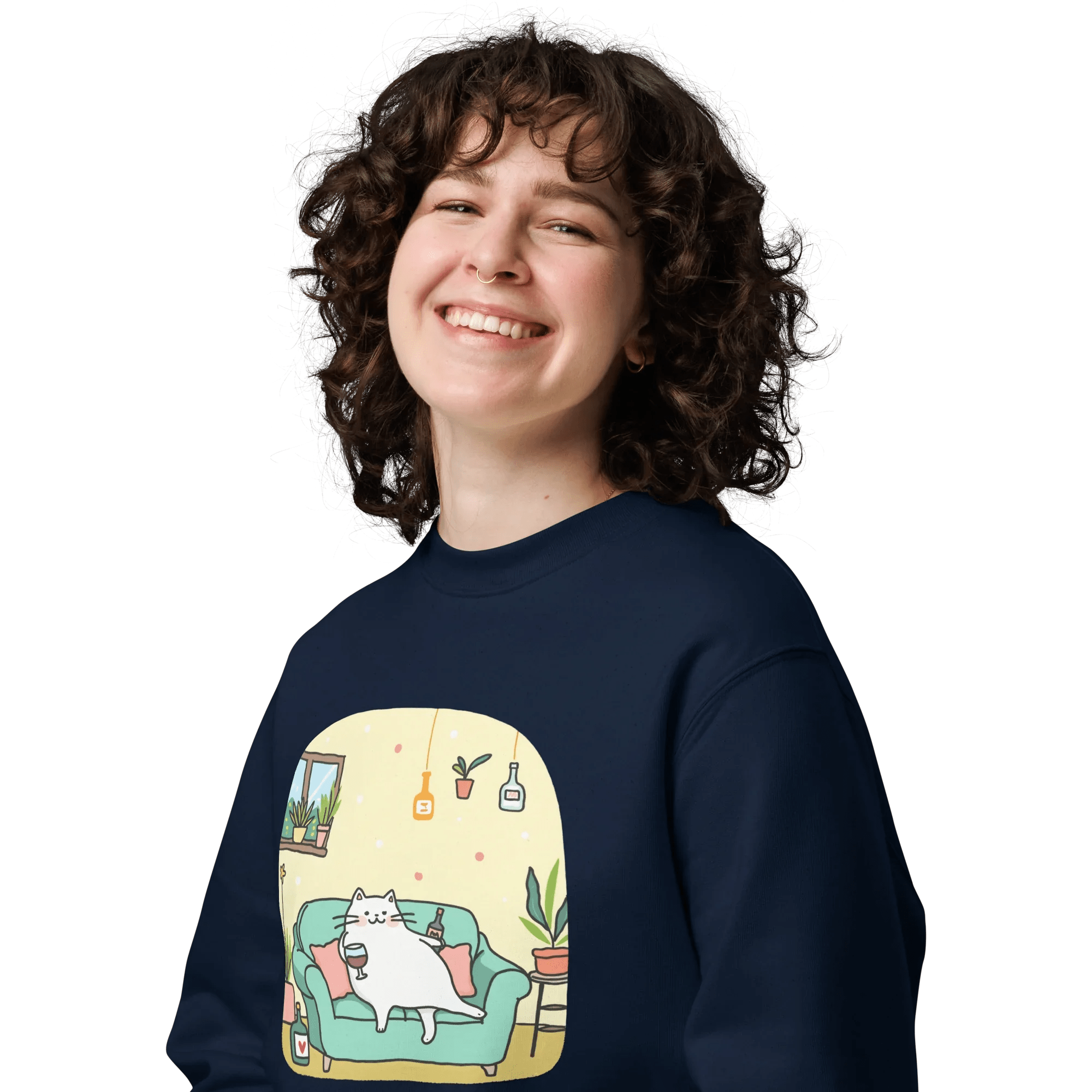 Pullover "drunky cat two" - Pullover - flyliving