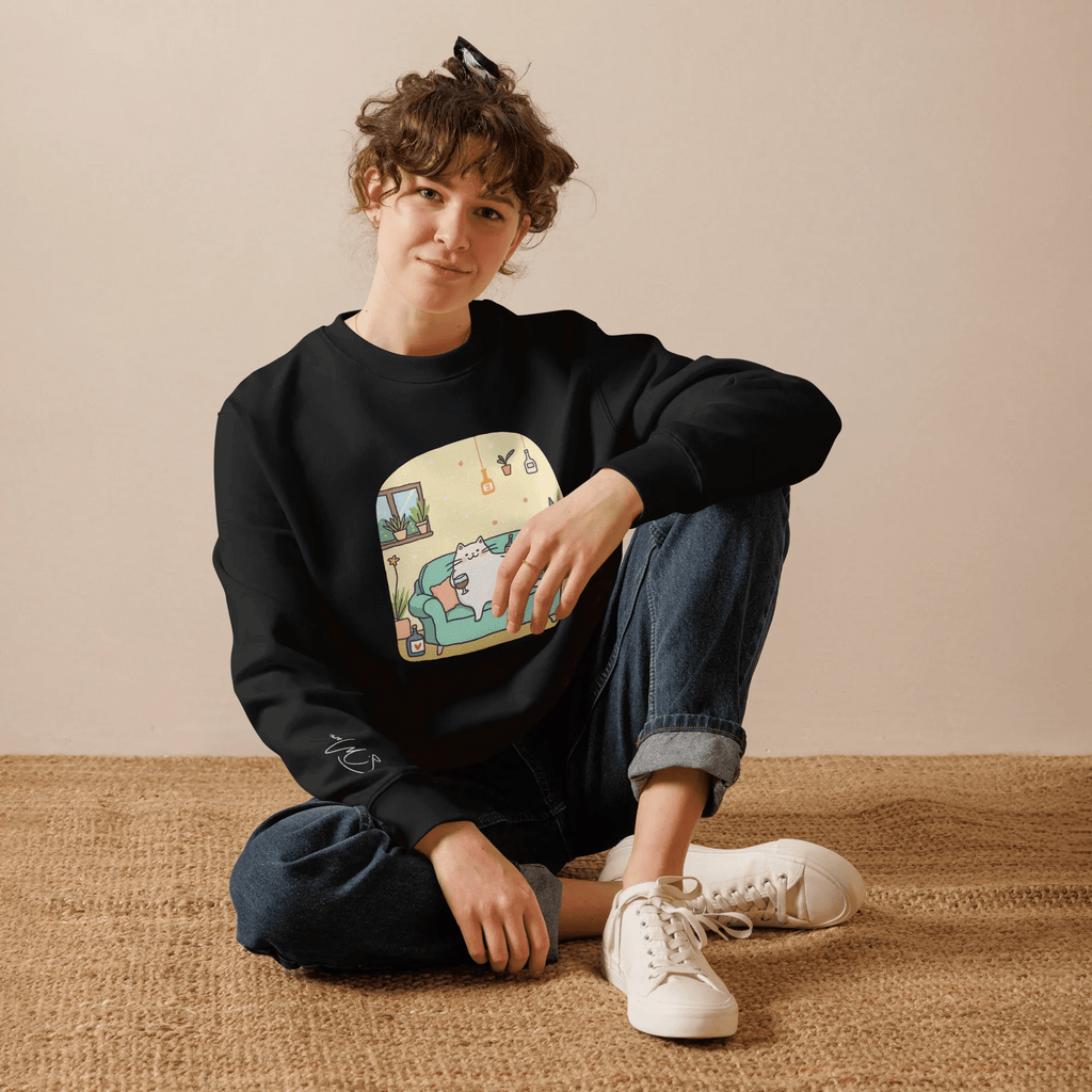 Pullover "drunky cat two" - Pullover - flyliving