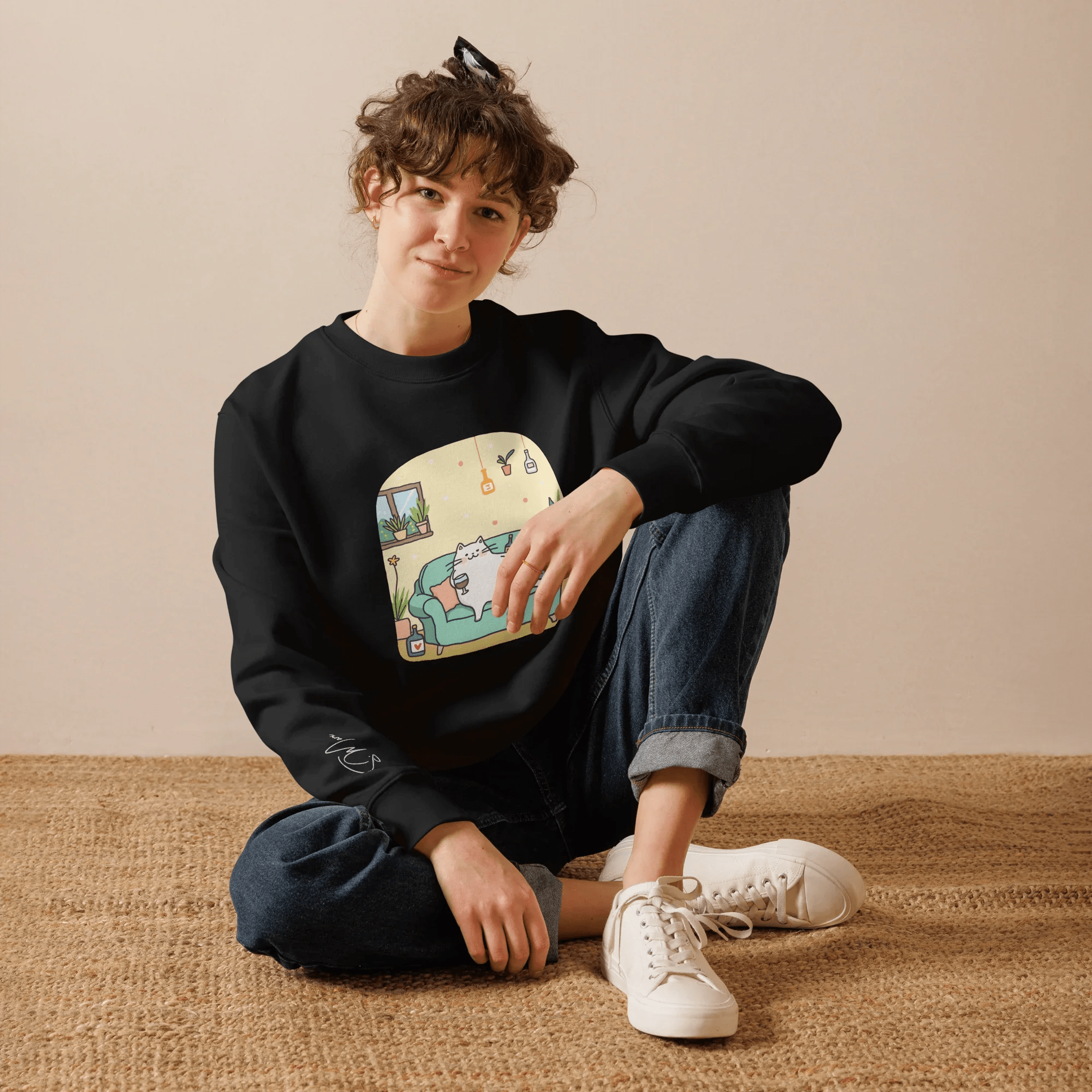 Pullover "drunky cat two" - Pullover - flyliving