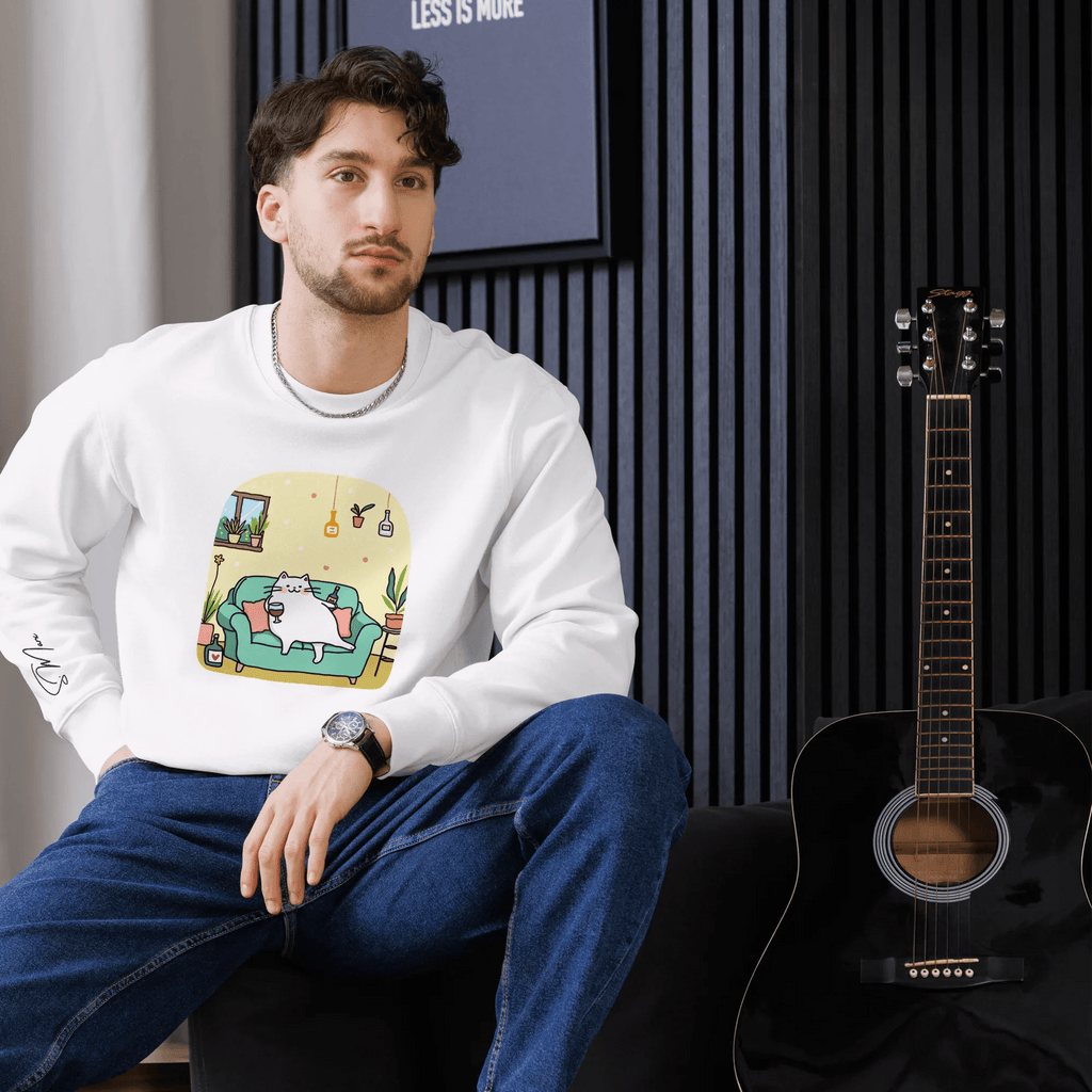 Pullover "drunky cat two" - Pullover - flyliving