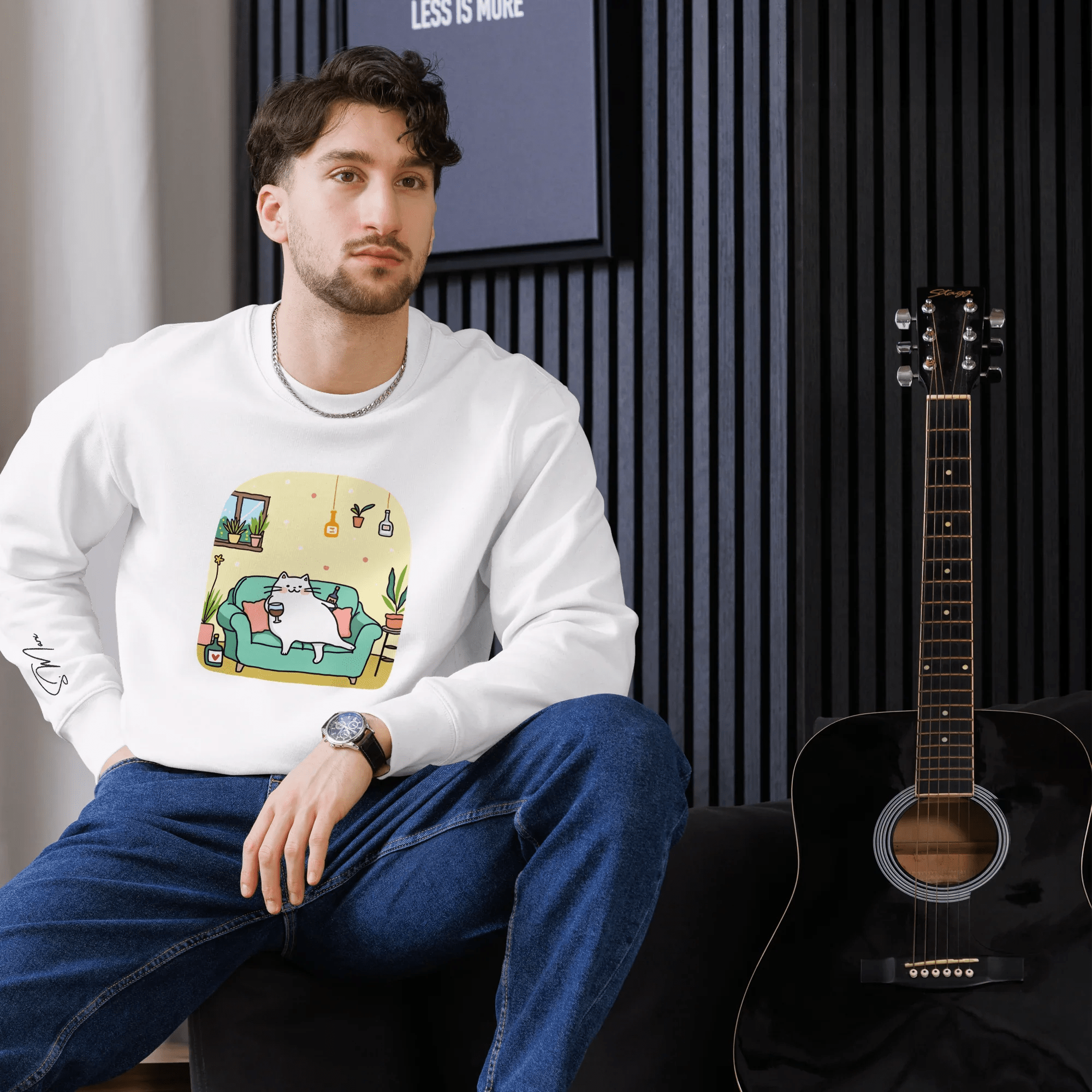 Pullover "drunky cat two" - Pullover - flyliving