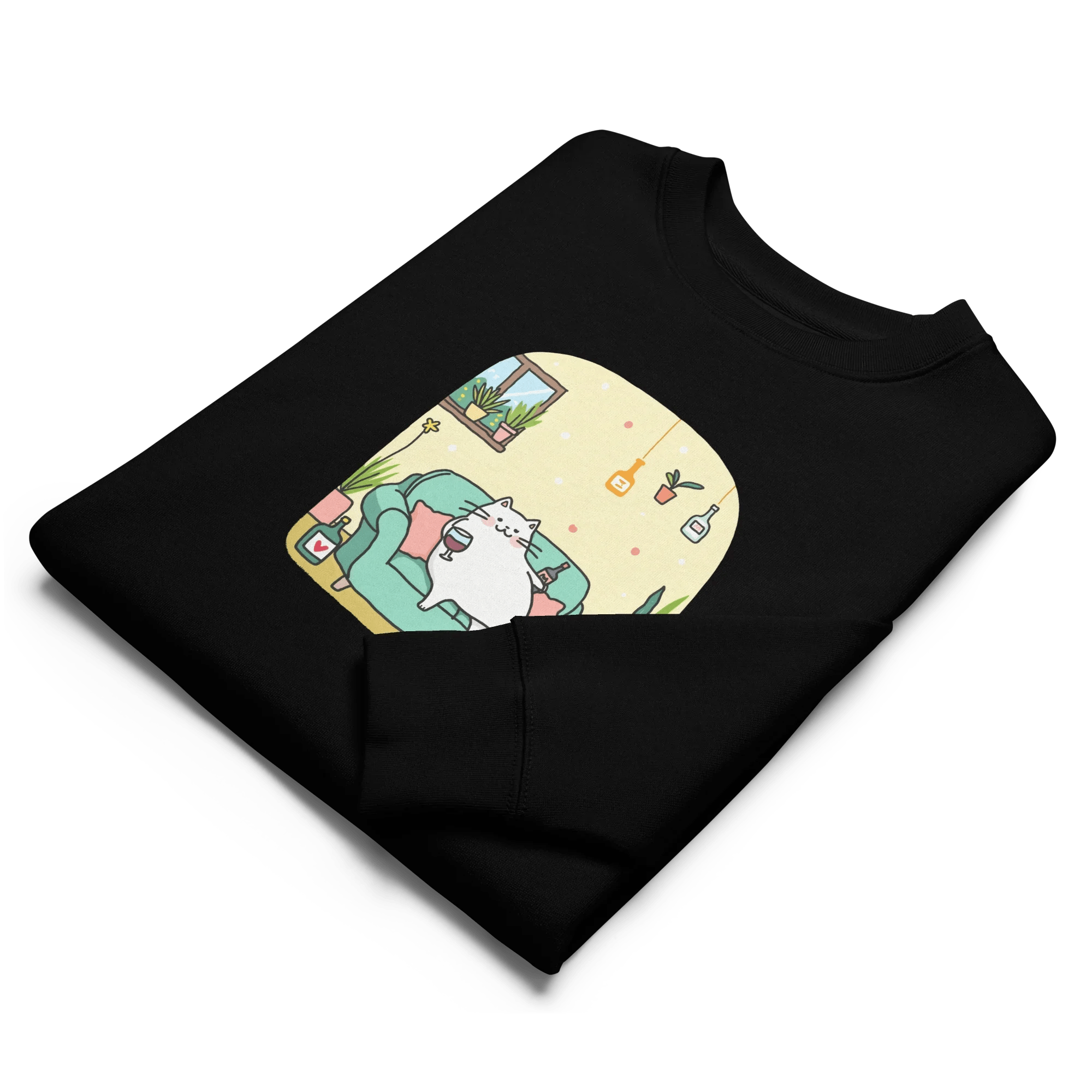Pullover "drunky cat two" - Pullover - flyliving