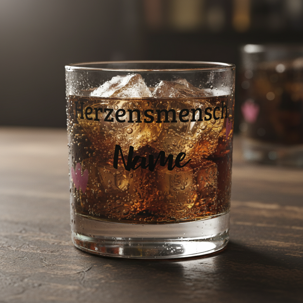 Herzensmensch-Glas 311 ml | Robustes Qualitätsglas | Personalisierbar für Lieblingsmenschen