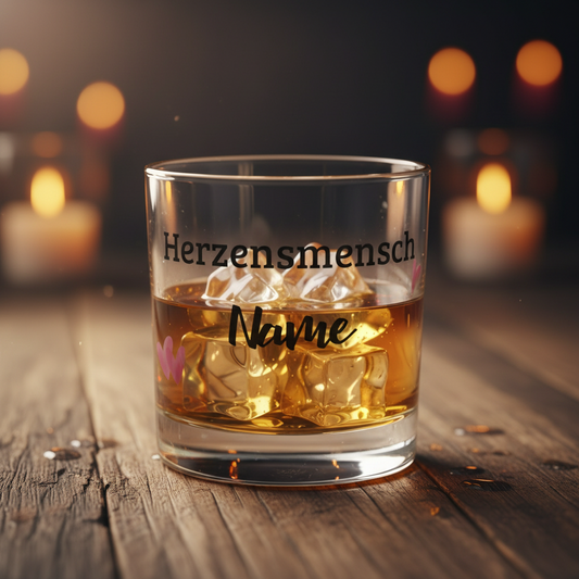 Herzensmensch-Glas 311 ml | Robustes Qualitätsglas | Personalisierbar für Lieblingsmenschen