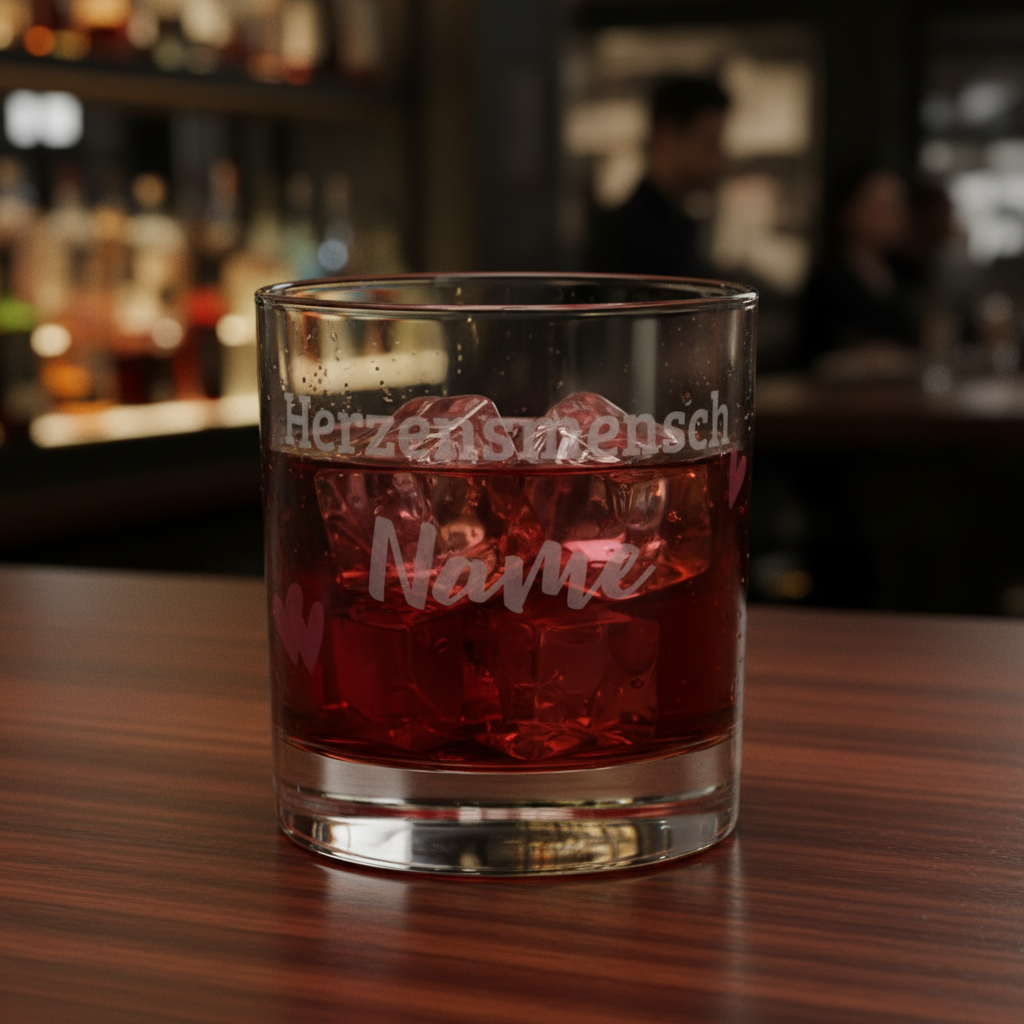 Herzensmensch-Glas 311 ml | Robustes Qualitätsglas | Personalisierbar für Lieblingsmenschen