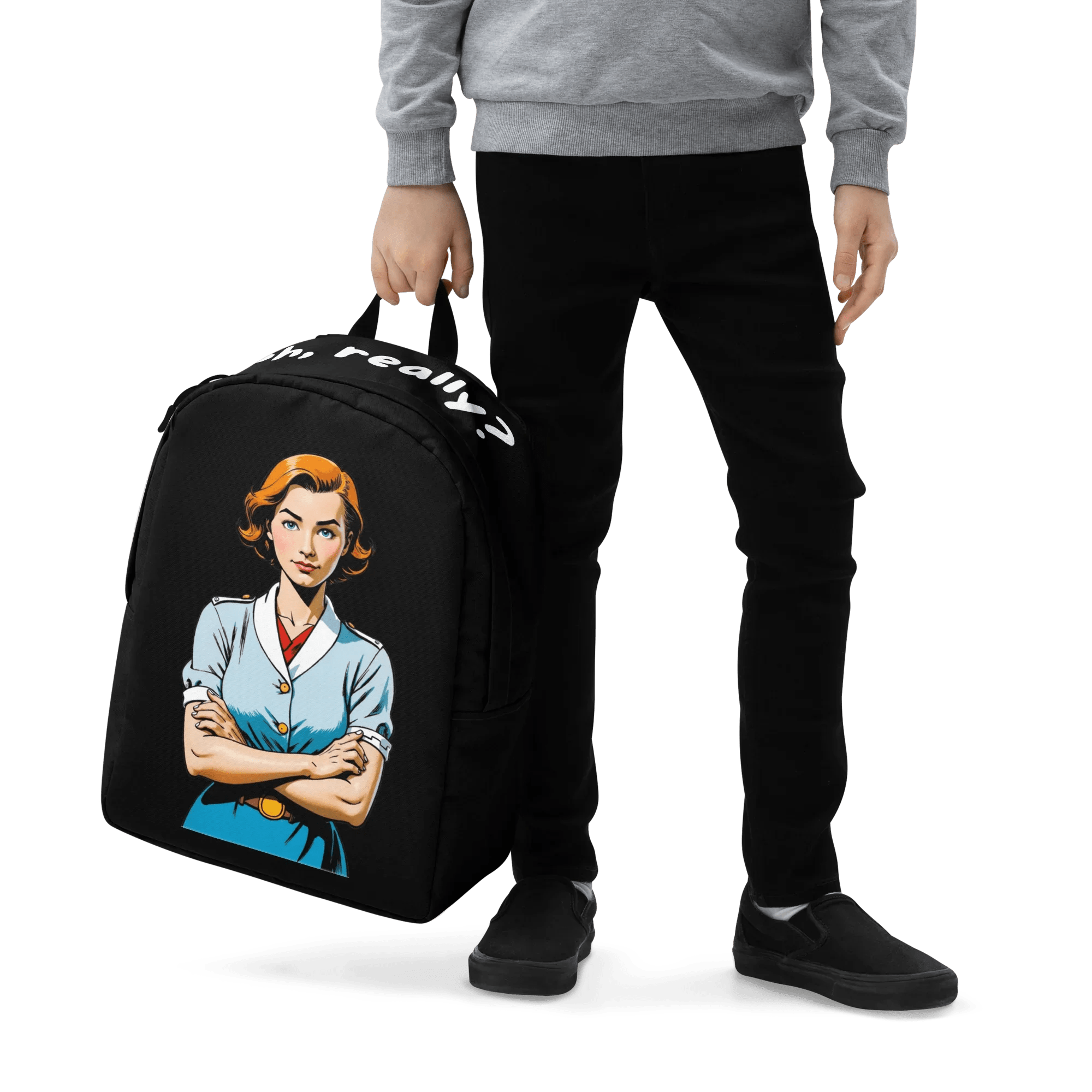 Rucksack "Oh, really?", verschiedene Farben - Schwarz - flyliving