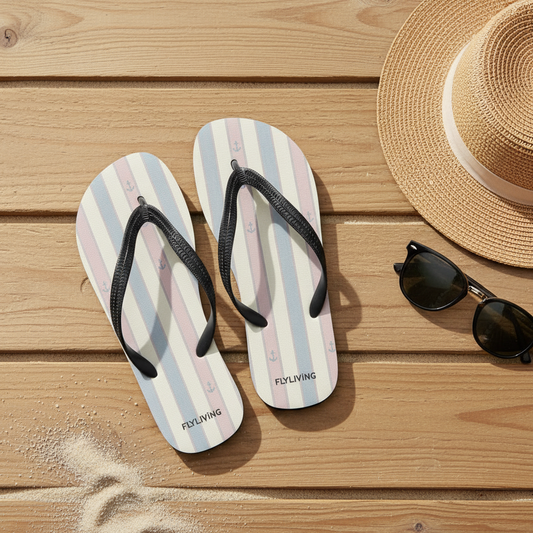 Flip-Flops „Beach Stripes“ | Leichte Sommer-Flip-Flops, Schlappen Strand, Meer, Pool