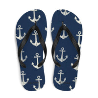 Flip-Flops „Navy Anchor“ | Maritime Sommer-Flip-Flops, Urlaub, Strand, Meer, Pool