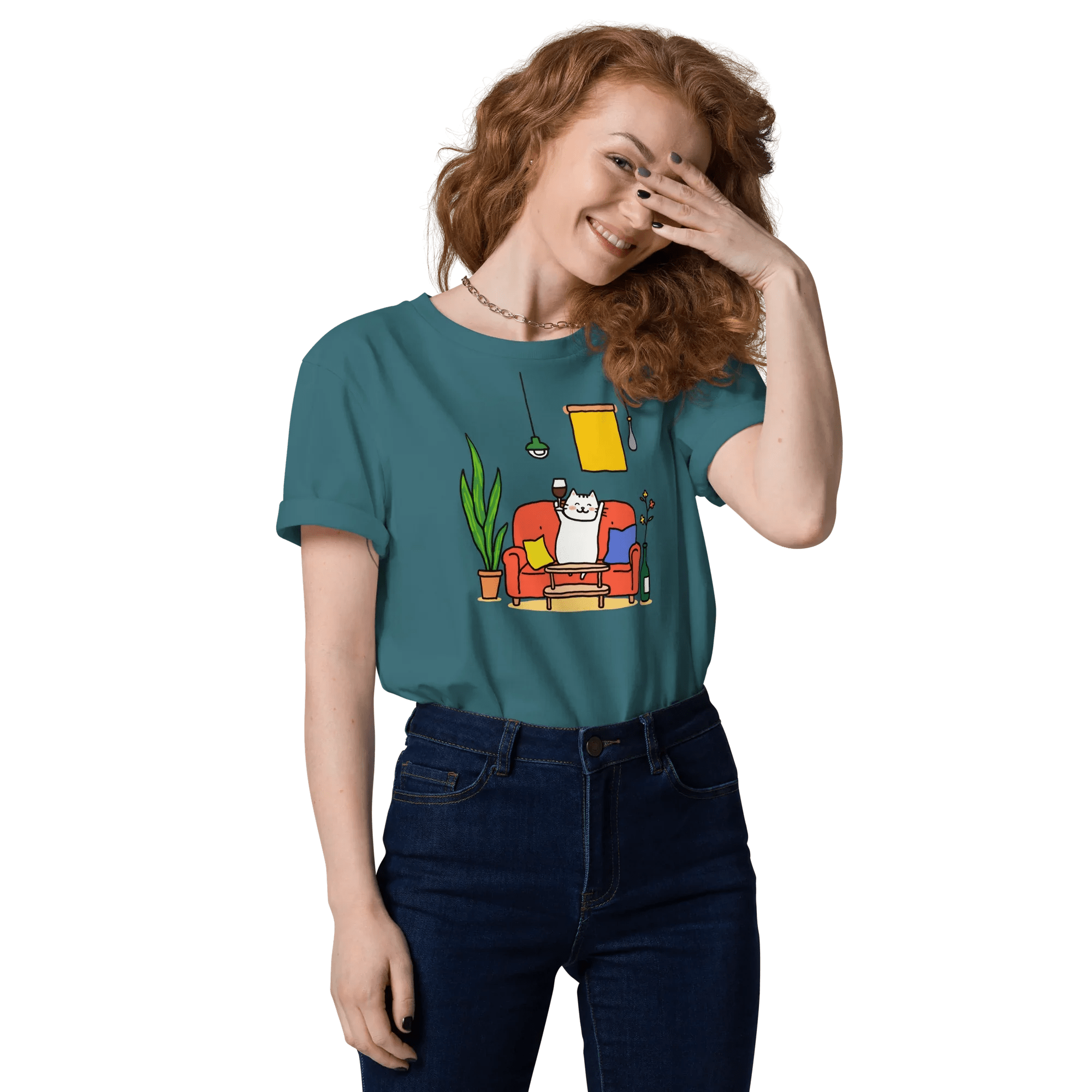 T-Shirt "drunky cat one", verschiedene Farben flyliving