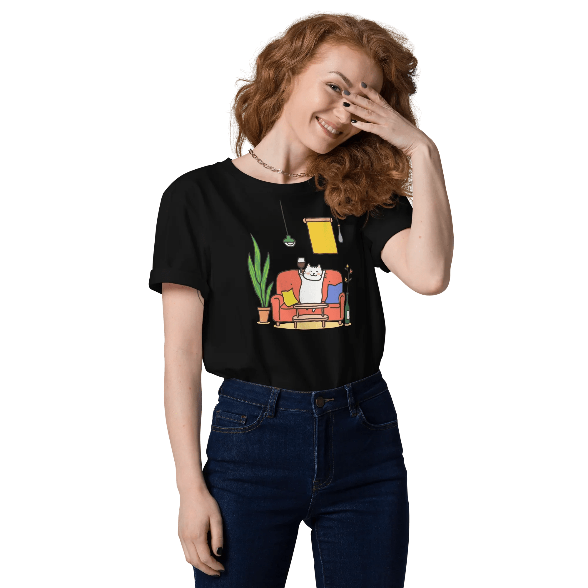 T-Shirt "drunky cat one", verschiedene Farben flyliving