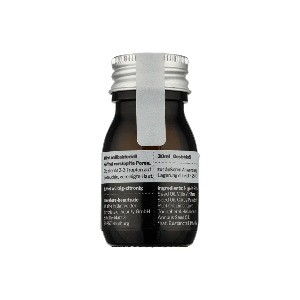 balm 001 | Gesichtsöl mit Schwarzkümmelöl | für unreine Haut | gegen Pickel + Akne