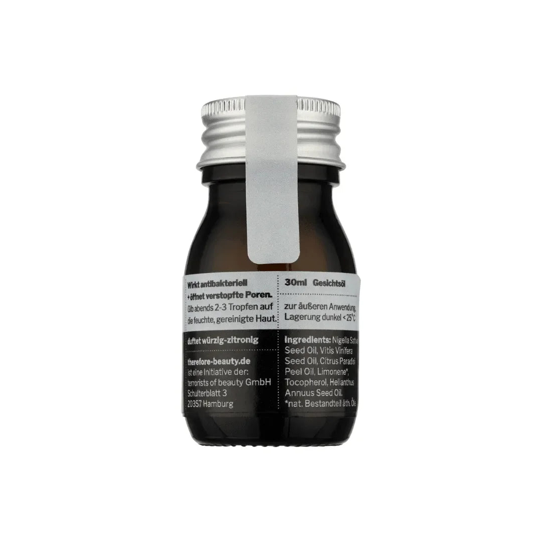 balm 001 | Gesichtsöl mit Schwarzkümmelöl | für unreine Haut | gegen Pickel + Akne