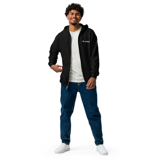 Hoodie-Jacke "Oh, really?"