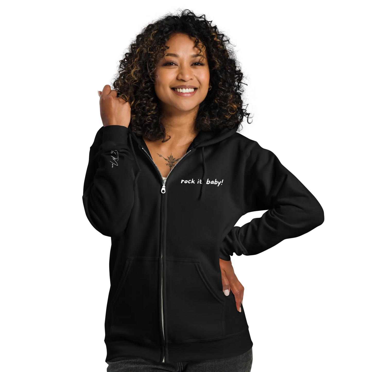 Hoodie-Jacke "rock it, baby!"