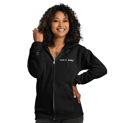 Hoodie-Jacke "rock it, baby!"