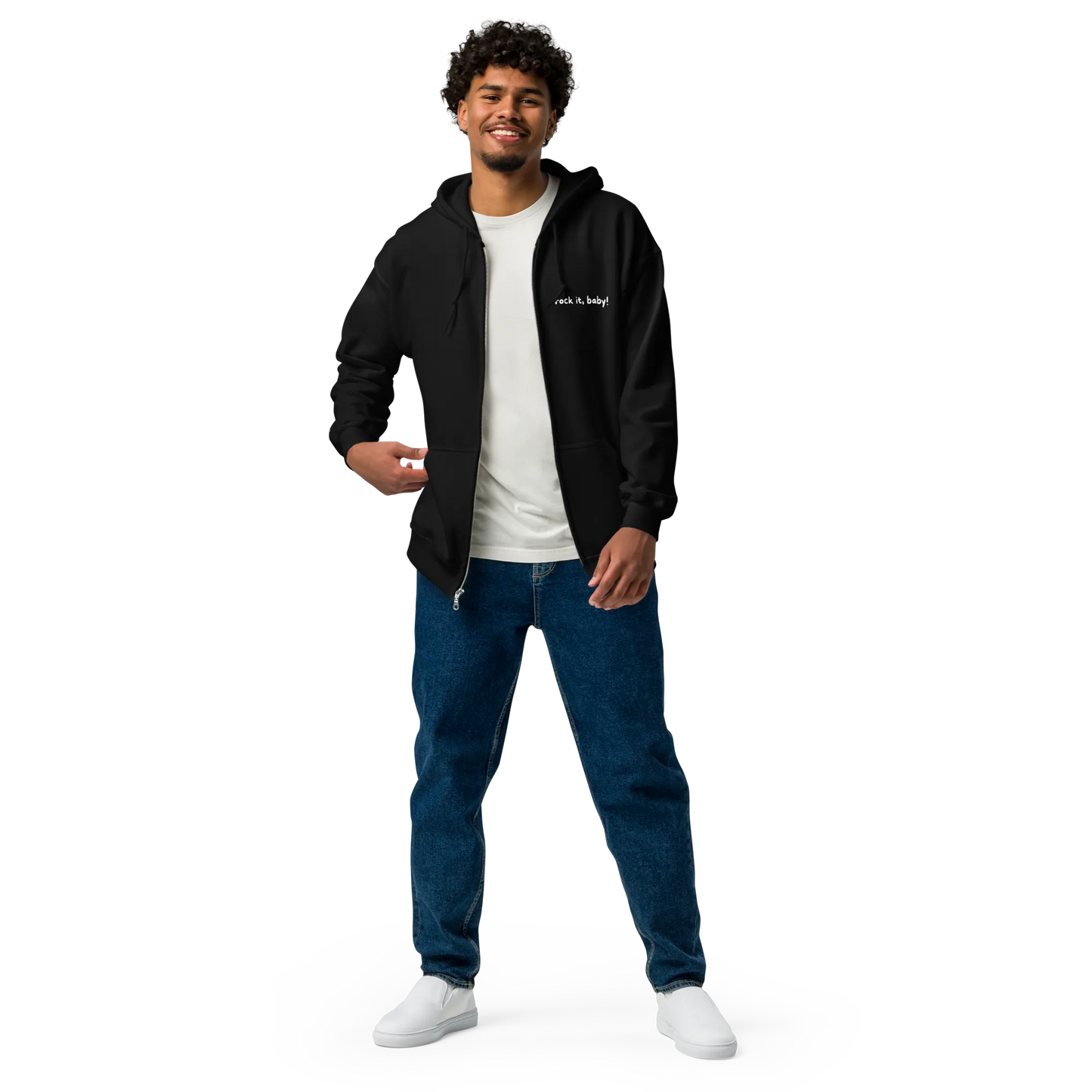 Hoodie-Jacke "rock it, baby!"
