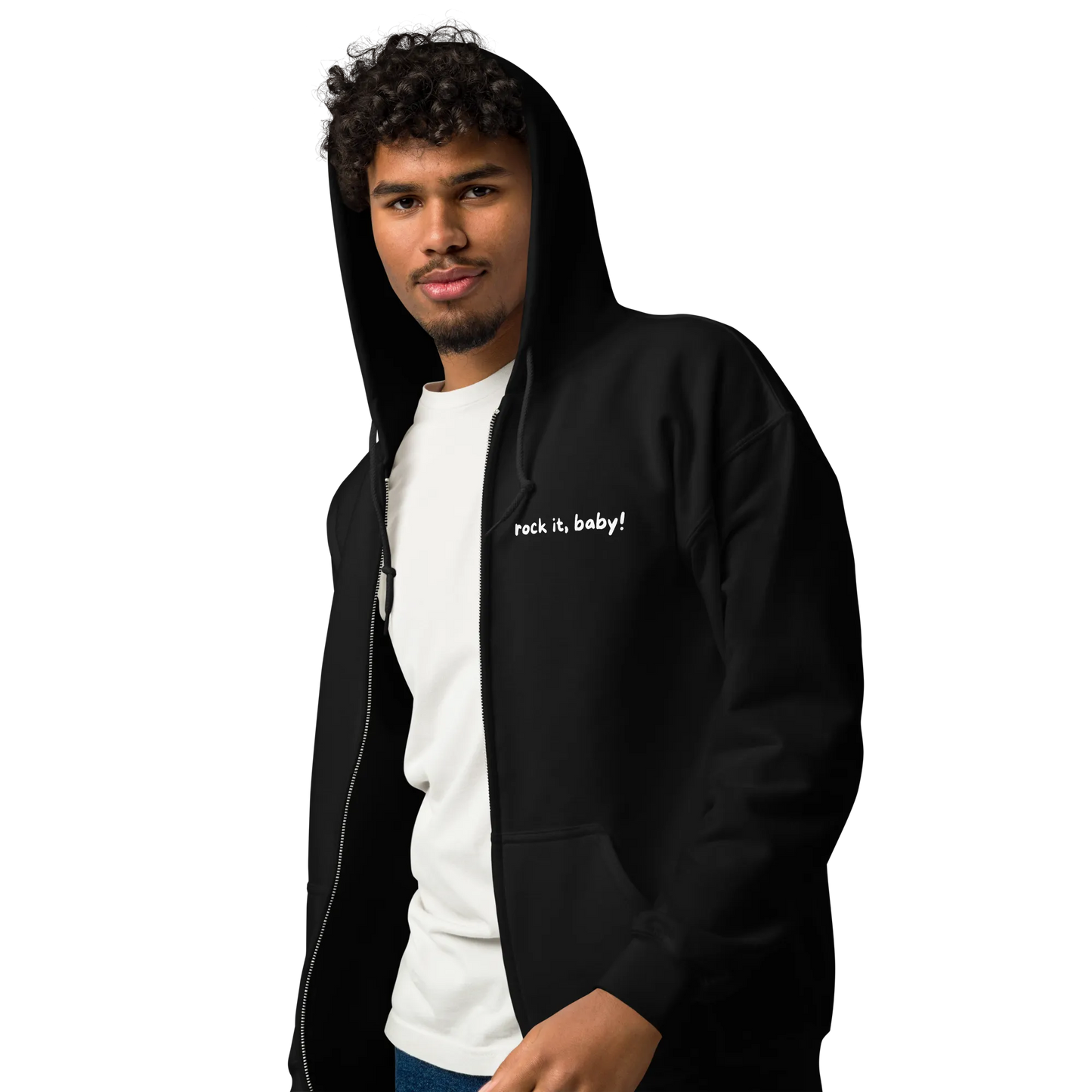 Hoodie-Jacke "rock it, baby!"