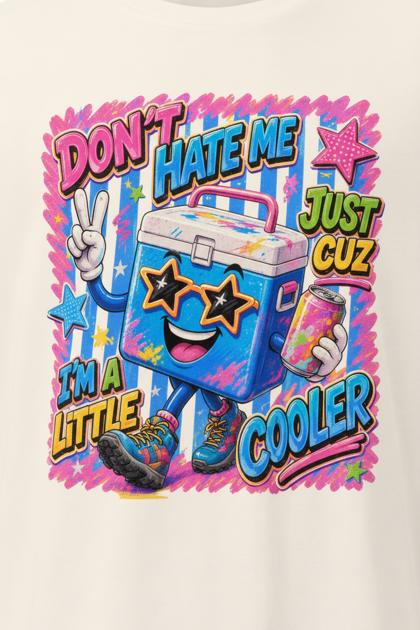 T-Shirt „Don’t Hate Me, I’m Just A Little Cooler“ | Party Cooler Tee