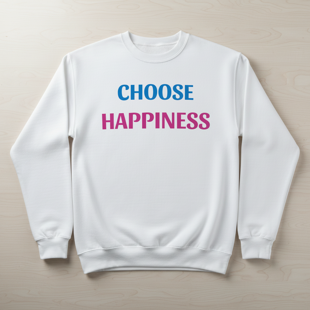 Sweatshirt „choose fucking happiness“ | Klassischer Fleece-Pullover