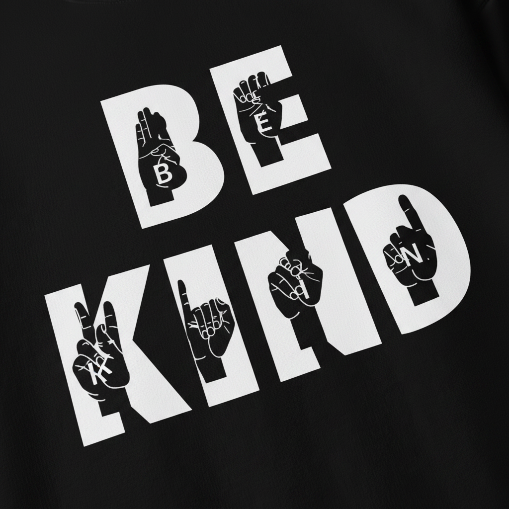 Unisex Pullover, "be kind", hochwertiger Pullover
