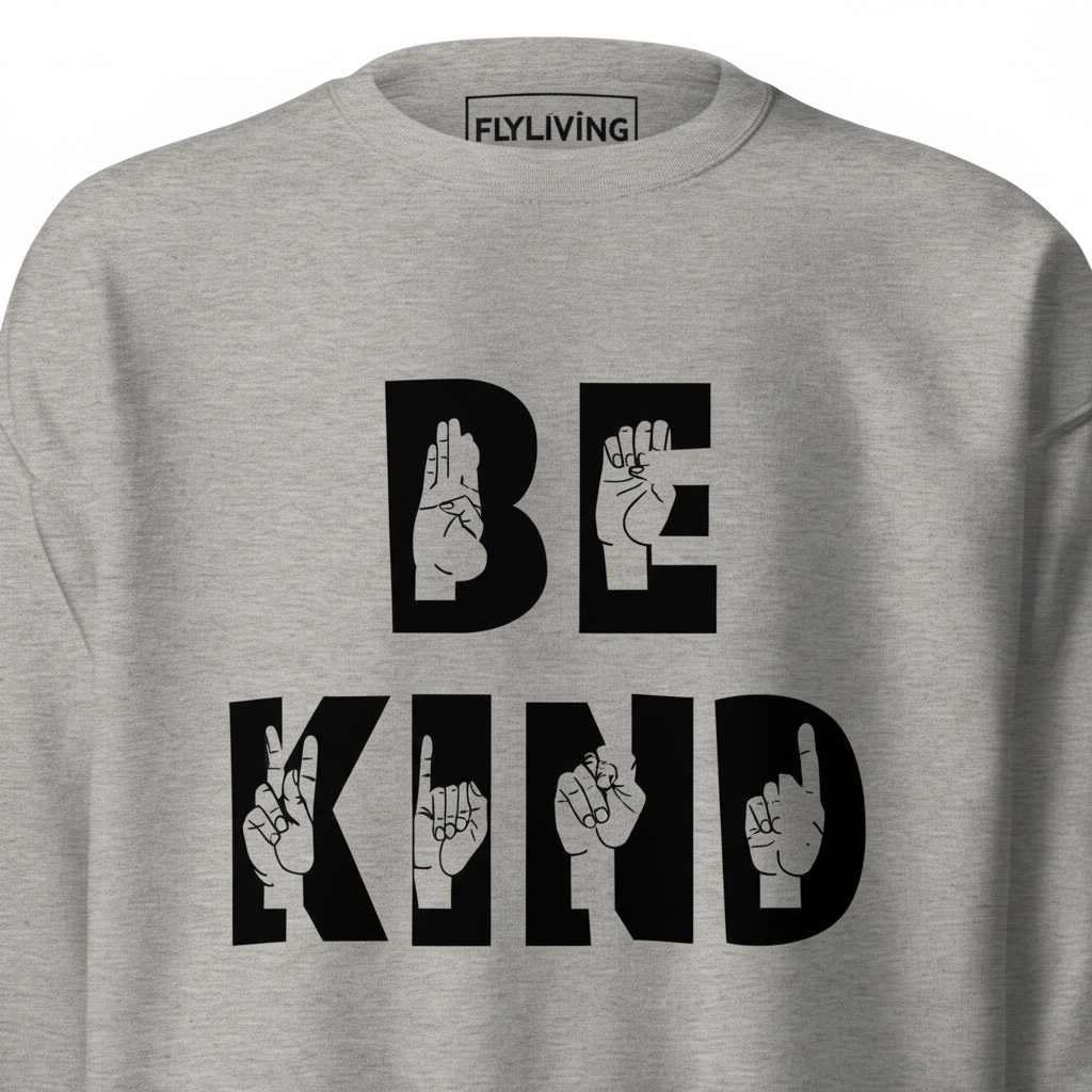Unisex Pullover, "be kind", hochwertiger Pullover