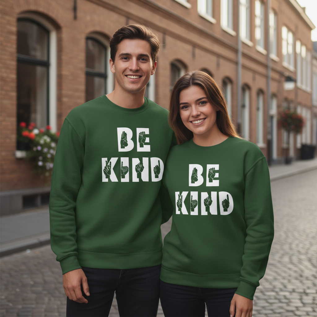 Unisex Pullover, "be kind", hochwertiger Pullover
