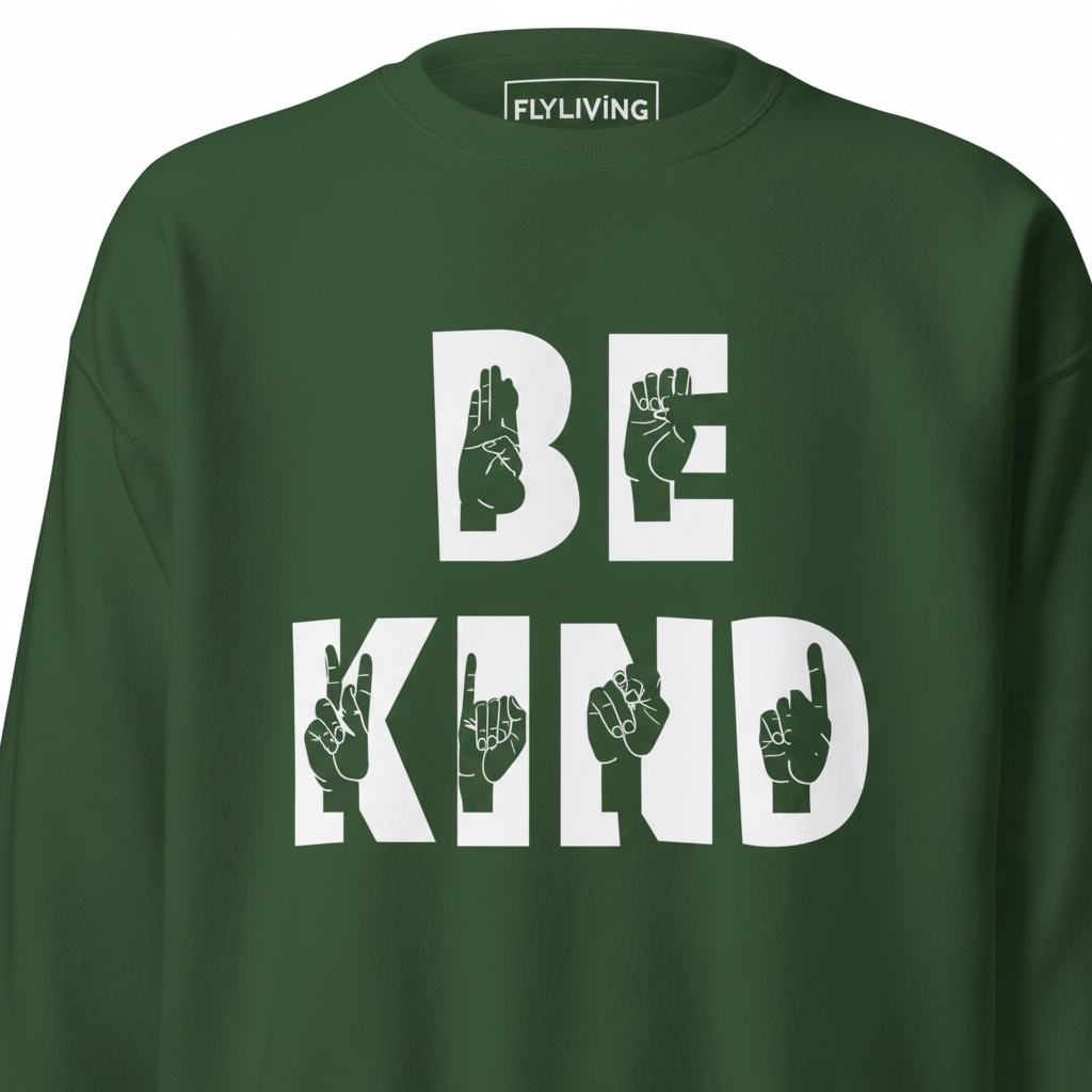 Unisex Pullover, "be kind", hochwertiger Pullover