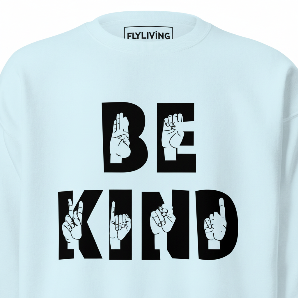 Unisex Pullover, "be kind", hochwertiger Pullover