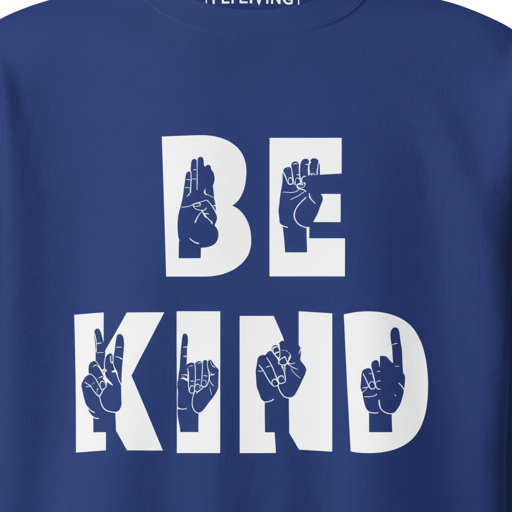 Unisex Pullover, "be kind", hochwertiger Pullover