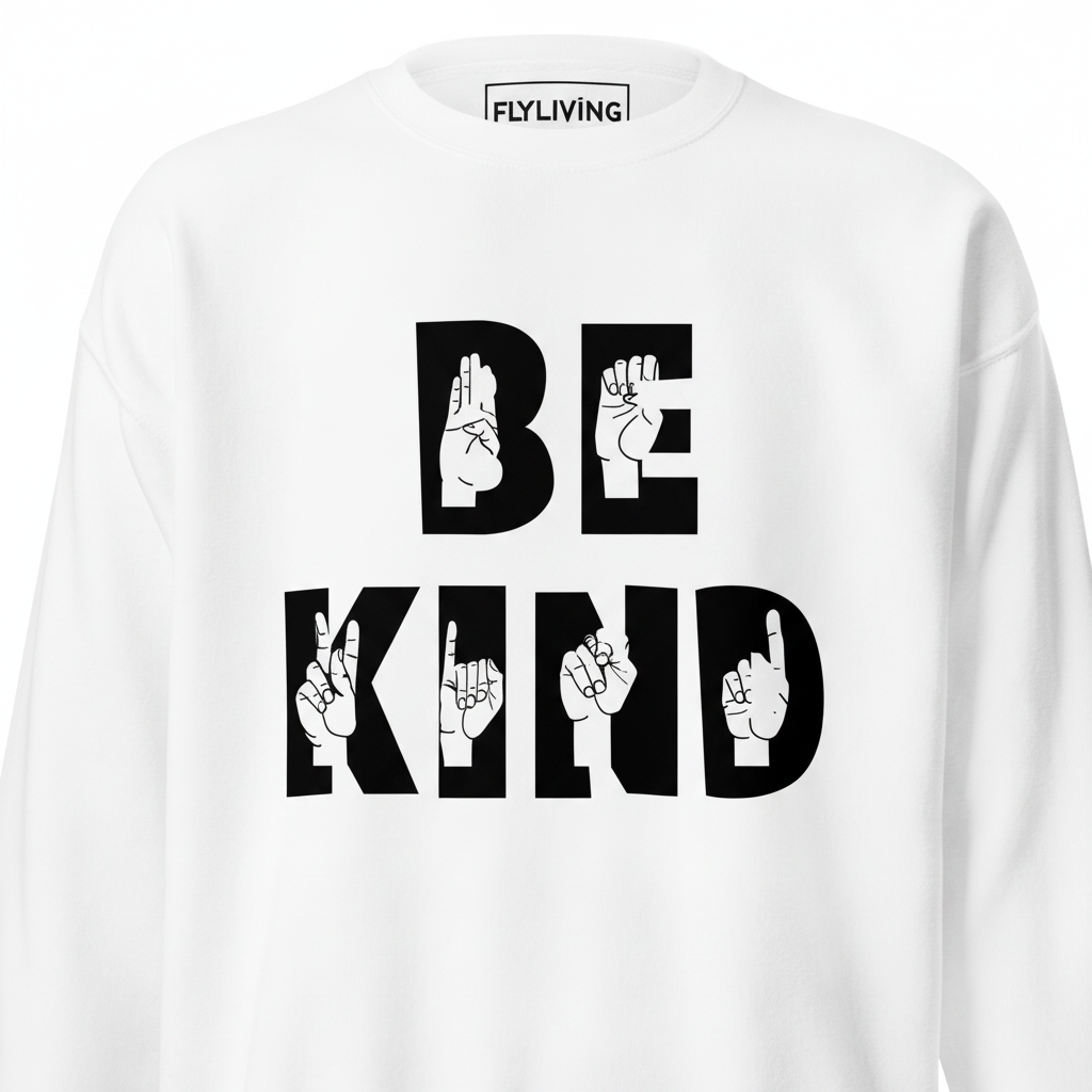 Unisex Pullover, "be kind", hochwertiger Pullover