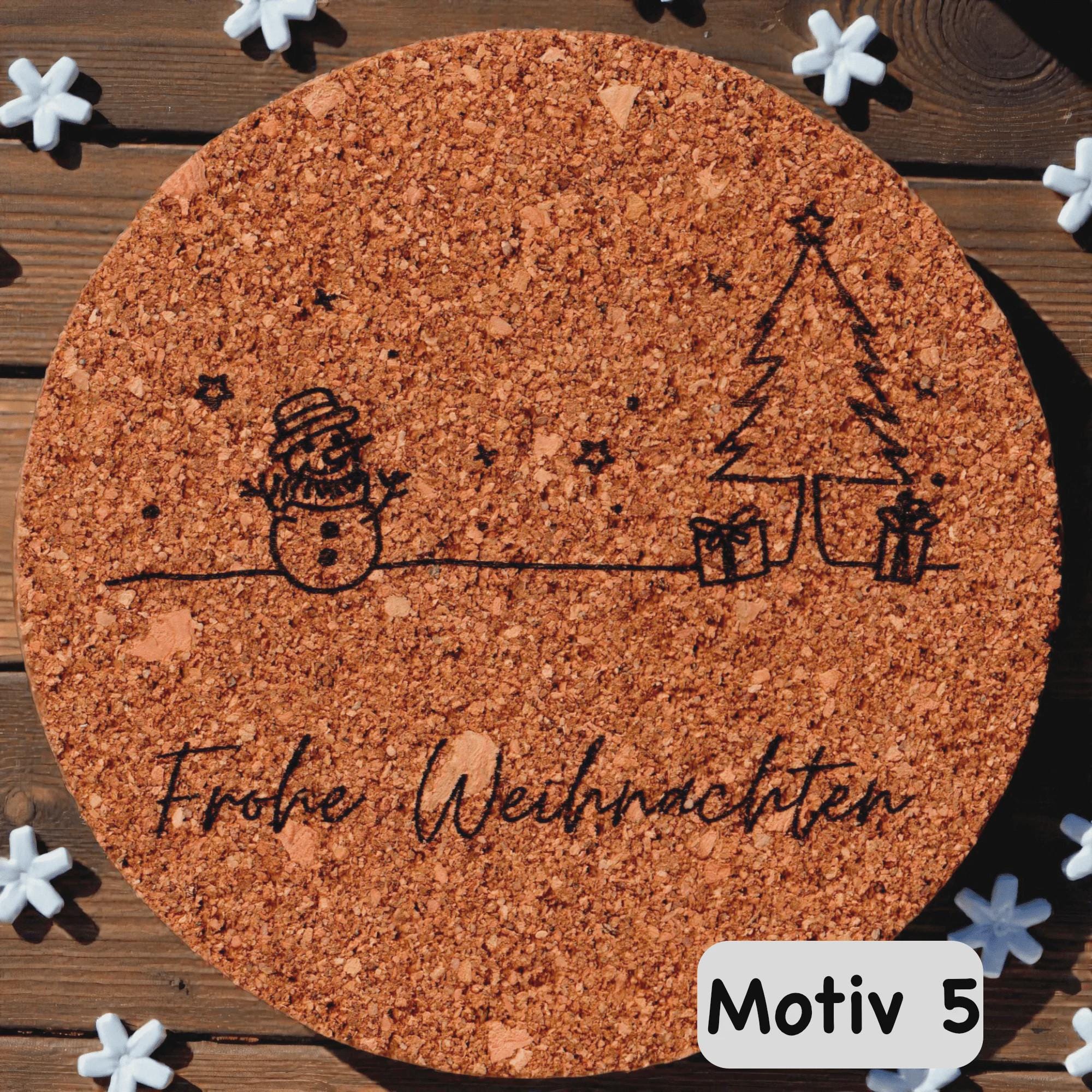 Weihnachtlicher Untersetzer aus Kork - Untersetzer - flyliving