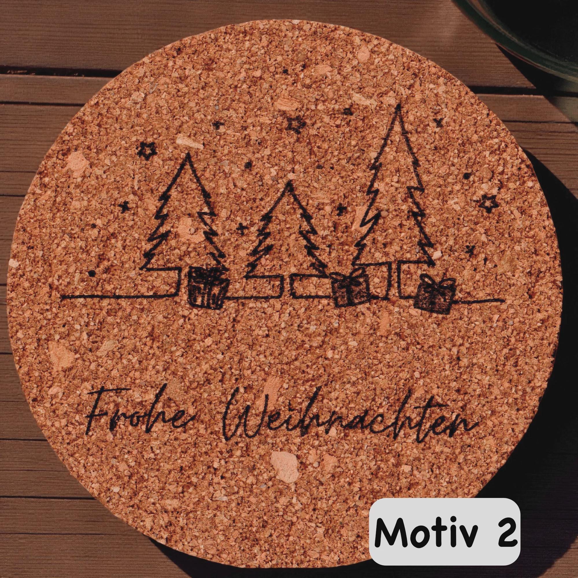 Weihnachtlicher Untersetzer aus Kork - Untersetzer - flyliving